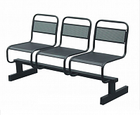 Секция стульев с перфорацией 3-х местная