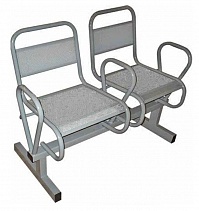 Секция стульев перфорированная с подлокотниками 2М